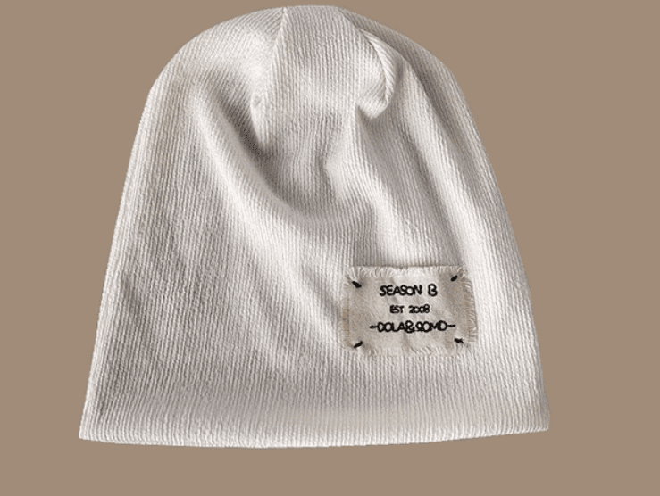 シンプル織り柄ビーニー帽