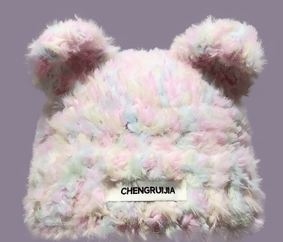 ふんわりもこもこ うさぎ耳ビーニー