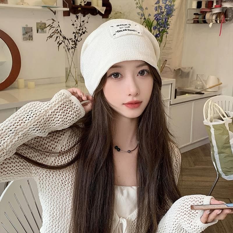 ゆったりシンプルビーニー帽子