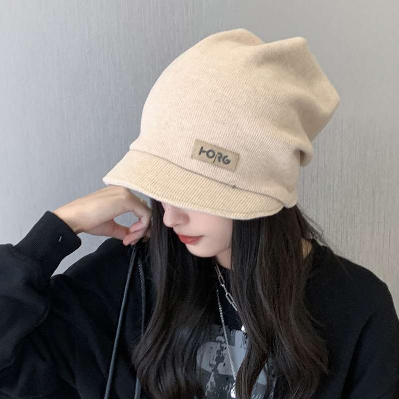 つば付きあったかビーニー帽