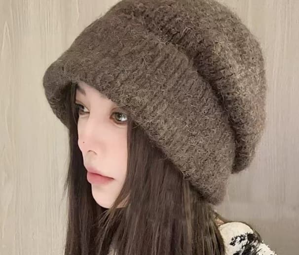 もこもこビーニー帽子